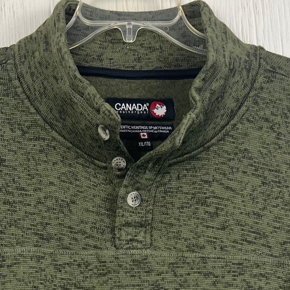 Canada Weather Gear Shirt mens XXL 1/4 button pullover mock collar front pockets - Picture 3 of 8
